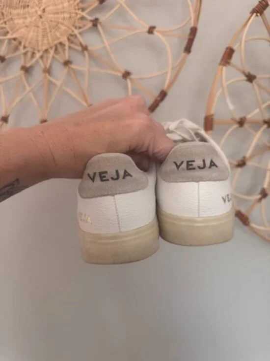 Veja Campo Sneaker Women US 6 EU 37 Extra White Natural Suede Chrome Free Leathe - Picture 5 of 8